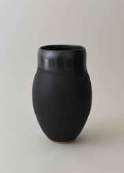 Small Figure Vase in Charcoal Stripe - Victoria Morris
